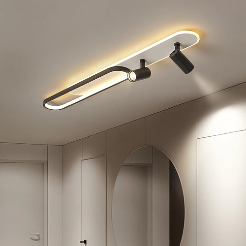 Plafonnier LED Moderne – Élégance Dorée avec Télécommande