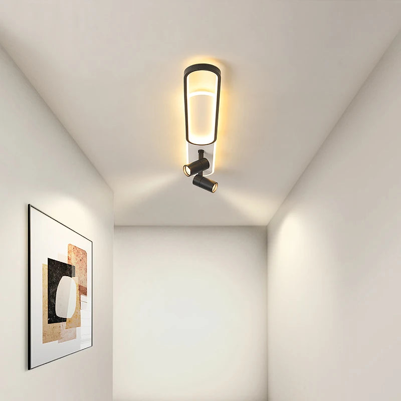 Plafonnier LED Moderne – Élégance Dorée avec Télécommande