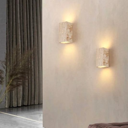 Cuboïde pierre mur LED lampe